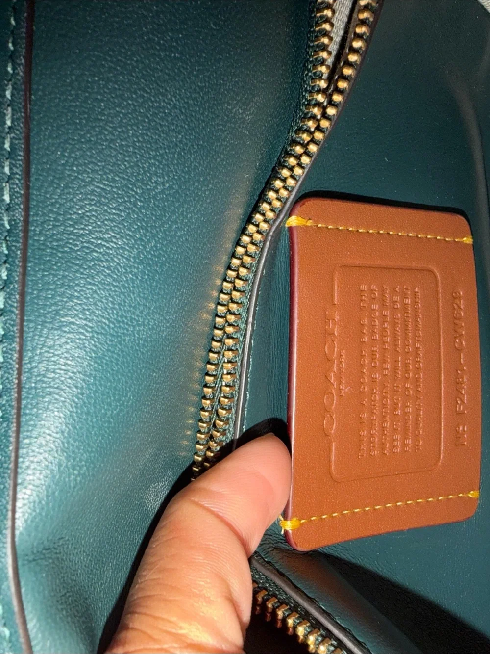 Coach Time Square Tabby Bag in Dark Green with Gold Hardware